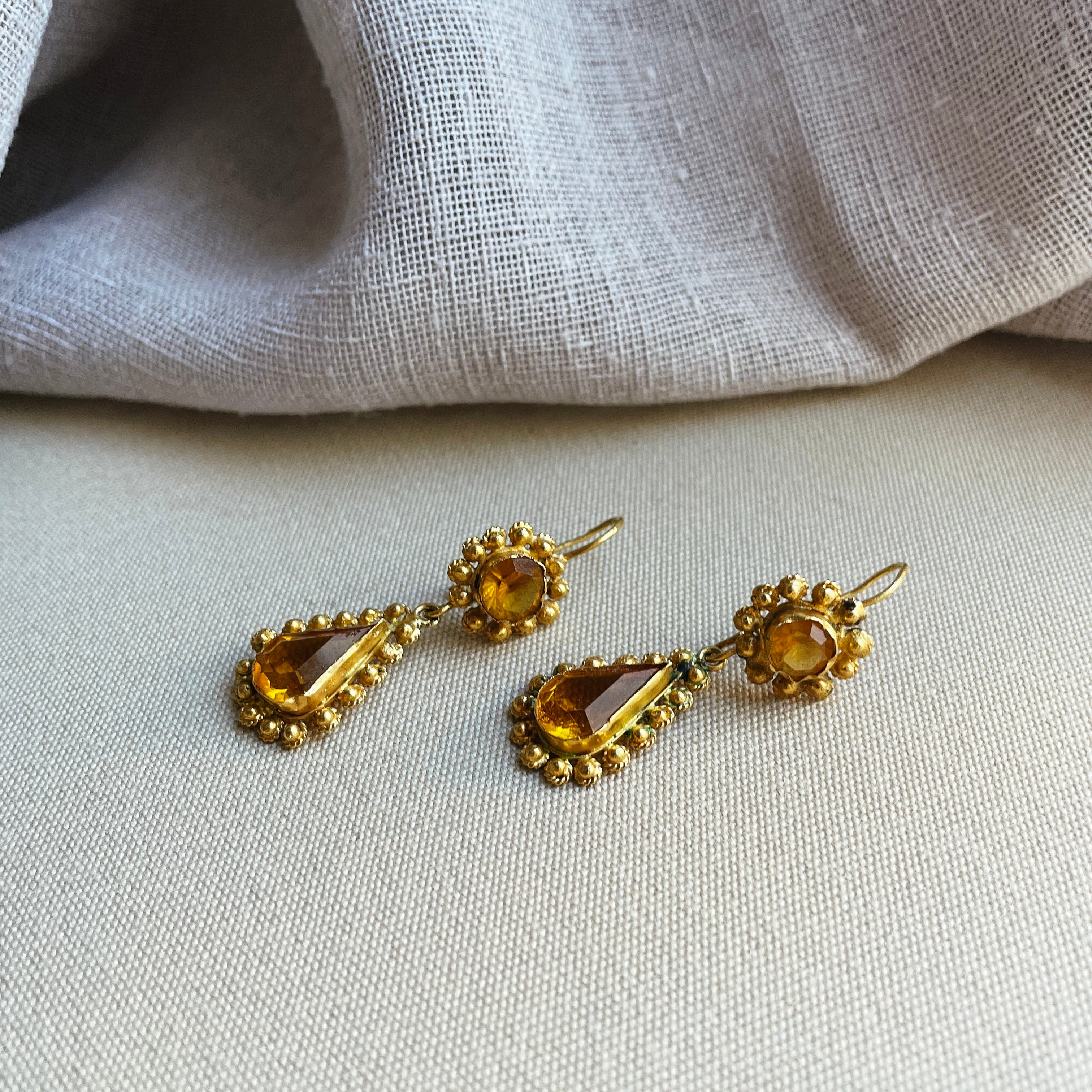 Vintage on sale citrine earrings