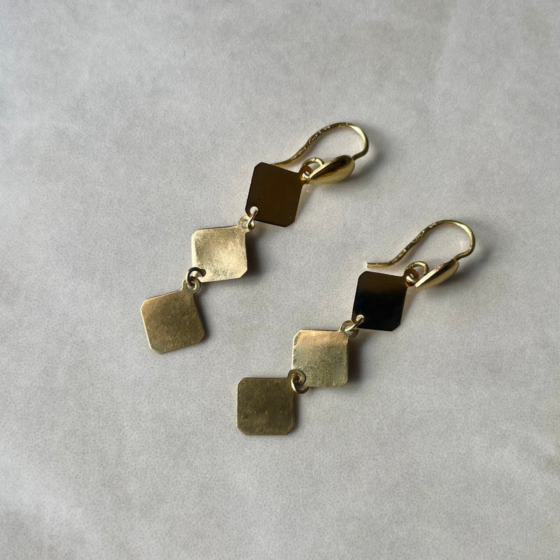 Rhombus drop earrings