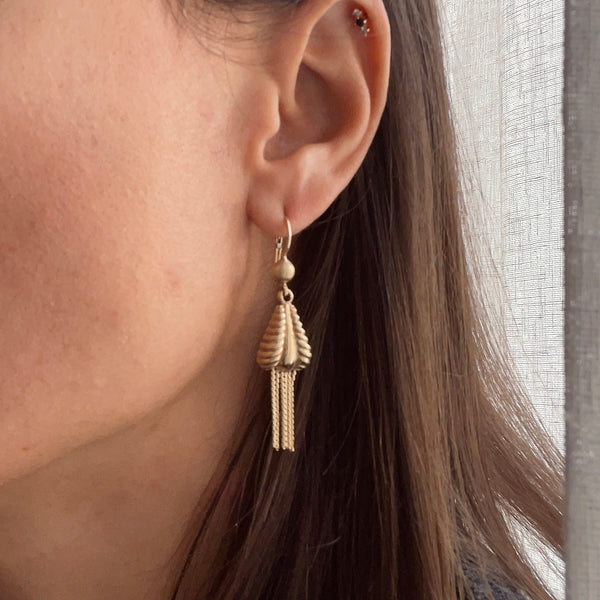 drop tassle earrings