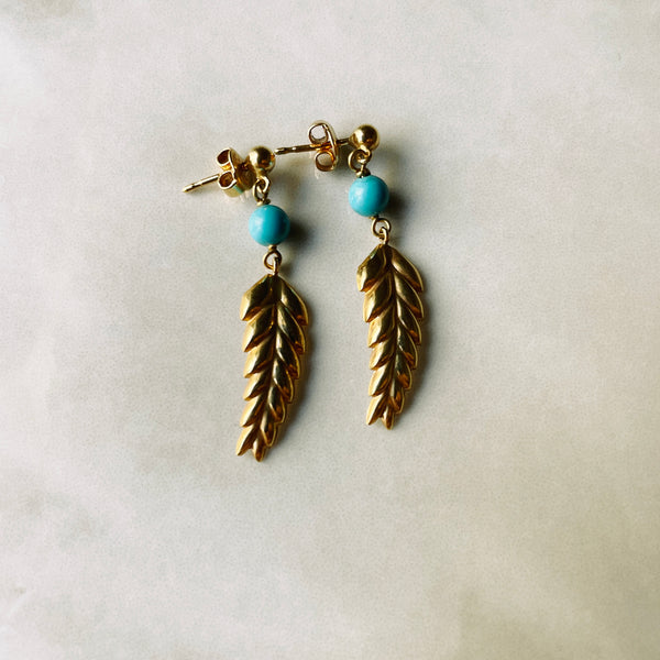 Feather Earrings with Turkini