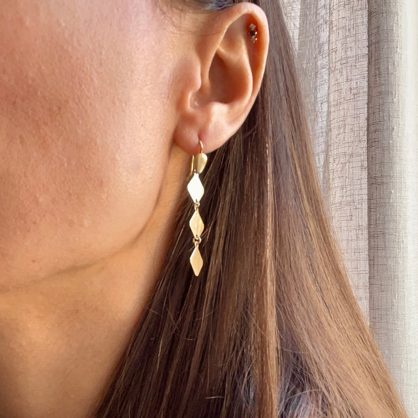 drop rhombus earrings