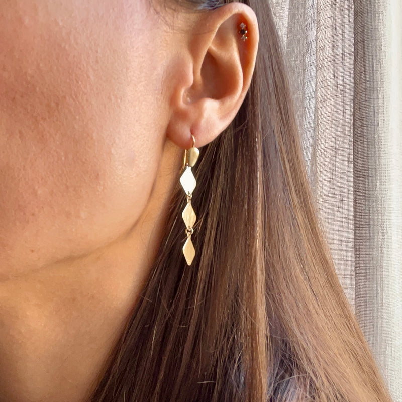 drop rhombus earrings