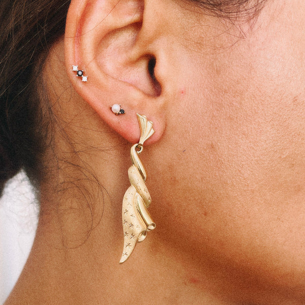 Drop Wave and Star Earrings