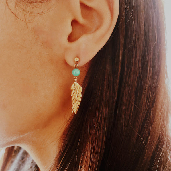 Feather Earrings with Turkini