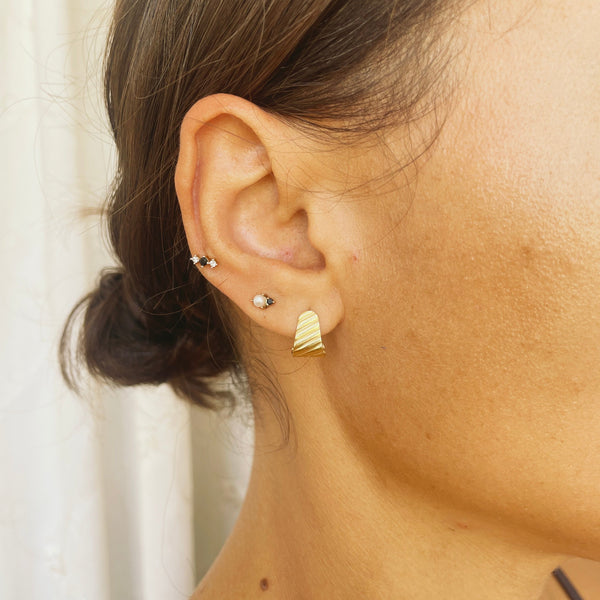 Triangle Huggie Earrings