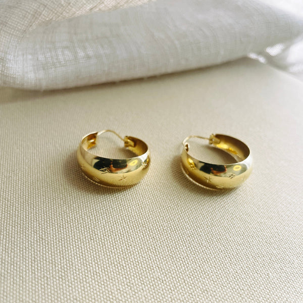 Chunky gold earrings